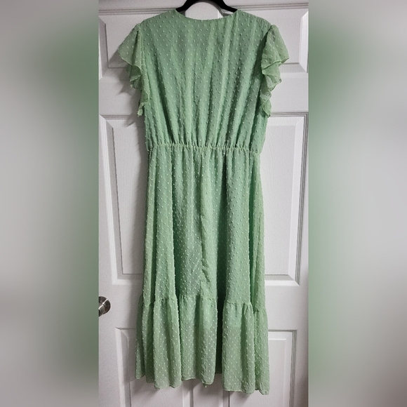 ❤️BTFBM - Women Bohemian,Casual Wrap V Neck Ruffle Cap Sleeveless - Size XL - Picture 3 of 6